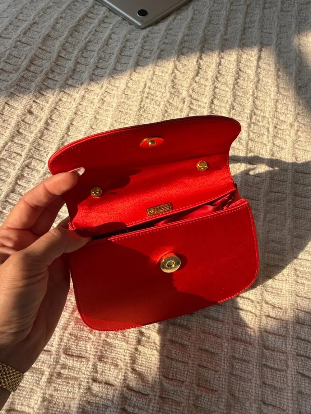 Vintage Gucci Red Satin Mini Bag - Super chic